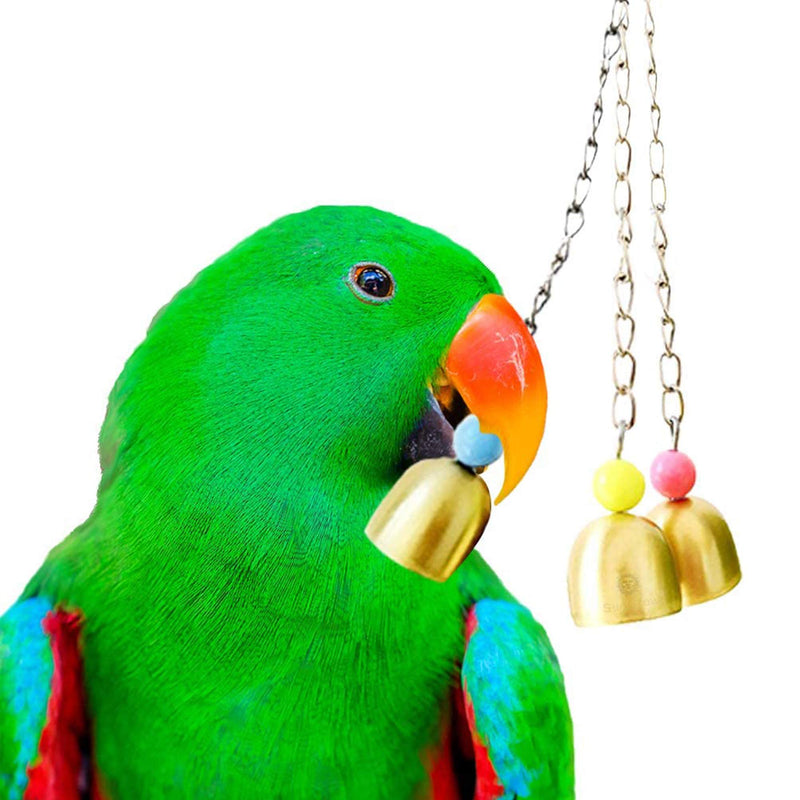 SunGrow Parrot Bell Toy, Galvanized 3 Steel Bells for Cockatiels, Conures, Chicken, Duck & Lovebirds, Jingle Sound - BeesActive Australia