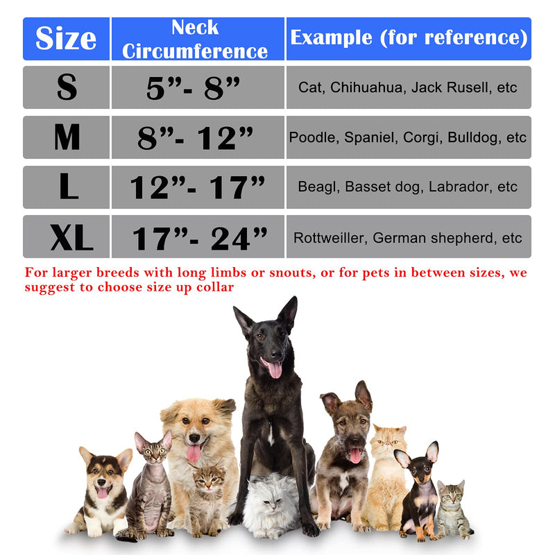 Katoggy Inflatable Dog Cone Collar, Soft Protective Recovery Dog Collar for After Surgery, Adjustable Elizabethan Collar for Small/Medium/Large Dog and Cats to Prevent from Biting & Scratching Medium Blue - BeesActive Australia