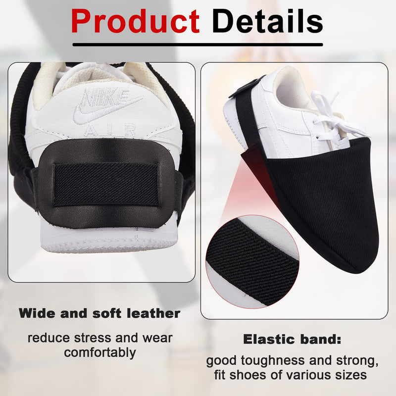 Zhanmai Bowling Shoe Slider 2 Pack Bowling Shoe Cover with Elastic Band Adjustable Bowling Accessories for Men Women Bowler Playing Ball Dancing, L Black - BeesActive Australia