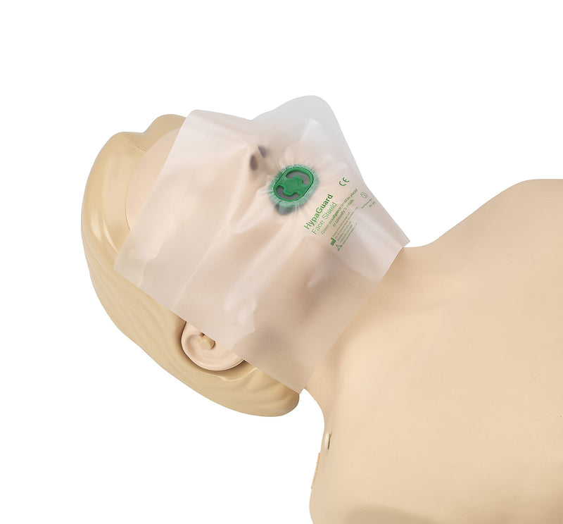 HypaGuard Face Shields for CPR Resuscitation, Pack of 20 One-Way Valve Masks & HypaClens Saline Eye Wash Pods, (Pack of 25) - BeesActive Australia