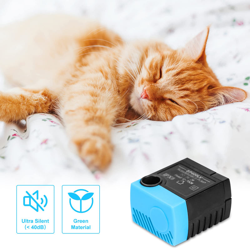 Carcent Cat Water Fountain Pump, SP-400LV USB Plug Replacement Pump Compatible with Drinkwell Ceramic, Butterfly, Seaside, Stainless Steel, 360 Plastic Pet Water Fountain (No USB Adapter) No usb adapter - BeesActive Australia