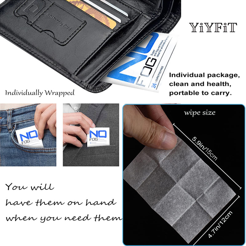 YiYFiT 3 Packs of 30 Total 90 Wipes Anti-Fog Lens Wipes,No Fog Glasses Wipes Lift the Fog Lasts 24hrs Glasses Cleaner Wipes Ideal for All Lenses Goggles Camera Lenses Screens Tablets - BeesActive Australia