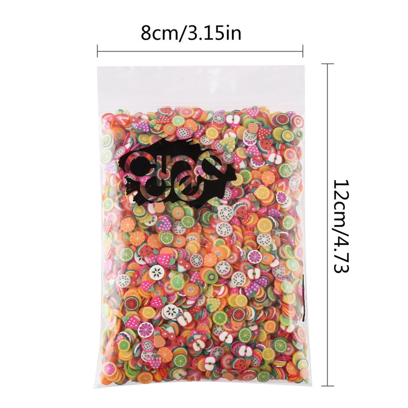 DECORA 1/4 Inch 3200 Pieces Mini 3D Fruit Slices for Slime Crafts Nail Art and Face Decoration - BeesActive Australia