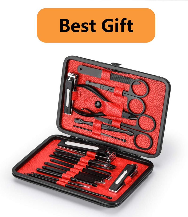 Manicure Set-18 in 1 Stainless Steel Nail Care Kit-Professional Pedicure Kit - BeesActive Australia