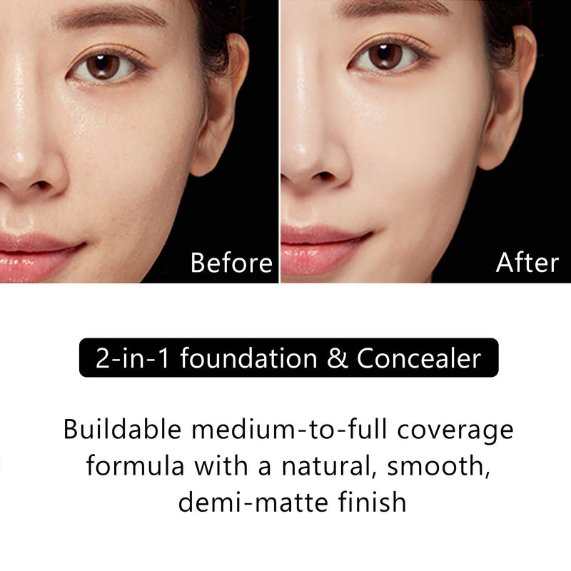 SIAMHOO 2-in-1 Full Coverage Foundation Liquid Foundation Stick Natural Color Foundation Makeup - 35ml - BeesActive Australia