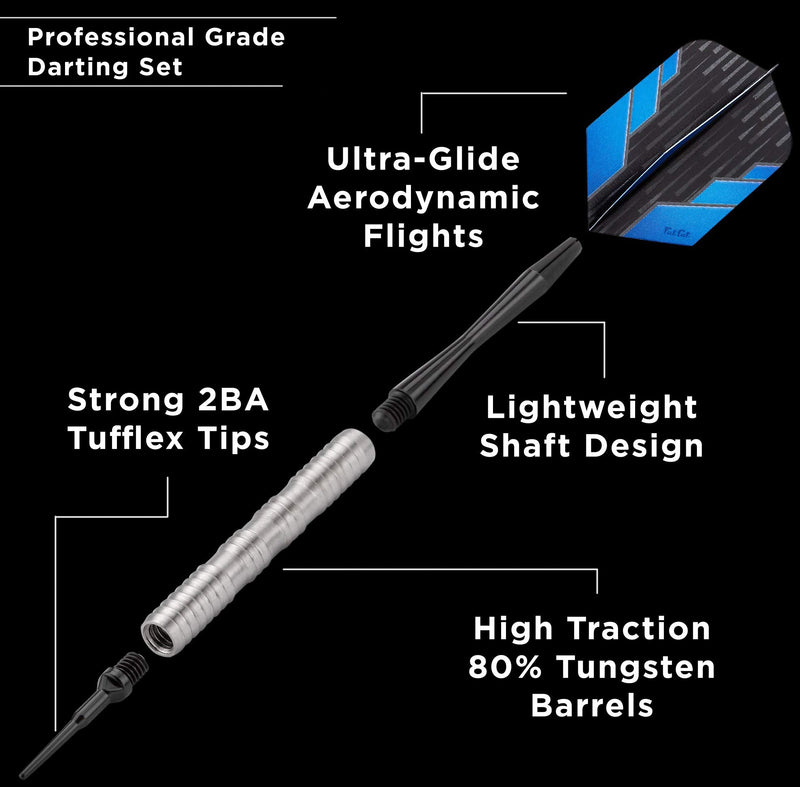 [AUSTRALIA] - Fat Cat Bulletz 90% Tungsten Soft Tip Darts with Storage/Travel Case, 18 Grams 