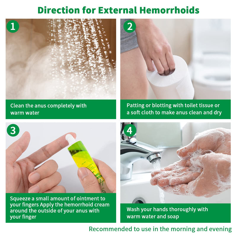 Hemorrhoid Cream &Piles Cream, Natural Herbal Hemorrhoid Ointment, Hemorrhoids Treatment Helps Relieve Pain, itching, Bleeding and Swelling (30G) - BeesActive Australia