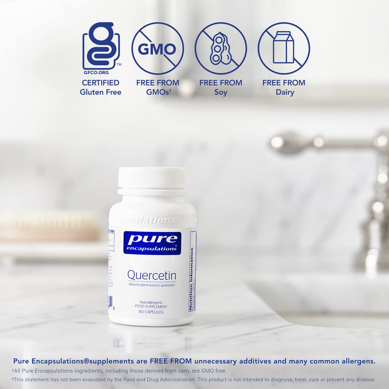 Pure Encapsulations - Quercetin 250mg - Natural Plant-Source Pure Quercetin Supplement - 60 Vegetarian Capsules - BeesActive Australia