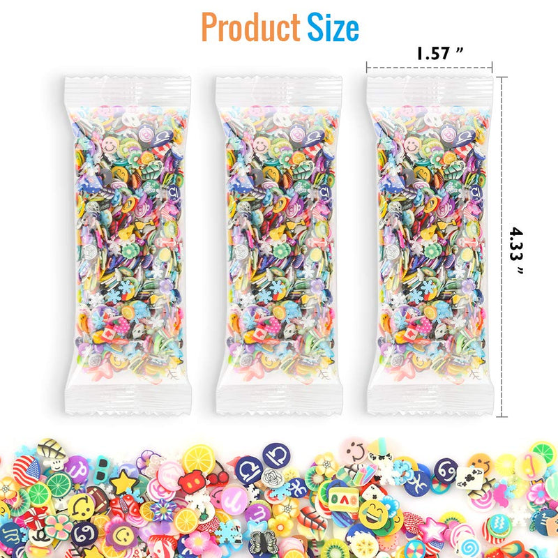 3000 Pcs Nail Art Slices,FANDAMEI Cute Design 3D Nail Art Stickers Fruits Animals Flowers Nail Art Slices for DIY Crafts, Nail Art and Cellphone Decoration - BeesActive Australia