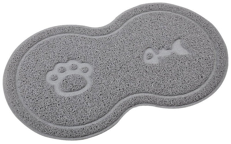 DM 8-Shaped Small Cat Litter Box Debris Catcher Mat,18x10 Inches Gray - BeesActive Australia