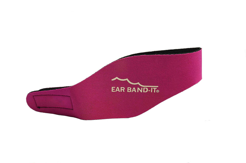 Ear Band-It Swimming Headband - Invented by Physician - Hold Ear Plugs in - The Original Swimmer's Headband - Doctor Recommended - Secure Earplugs Large (ages 9yrs to adult) Magenta - BeesActive Australia