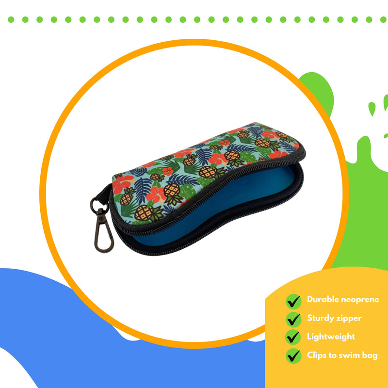 Frogglez Swim Goggles for Kids & Goggles Case Bundle - Premium Pain-Free Strap | Anti-Fog Tinted Lenses - BeesActive Australia