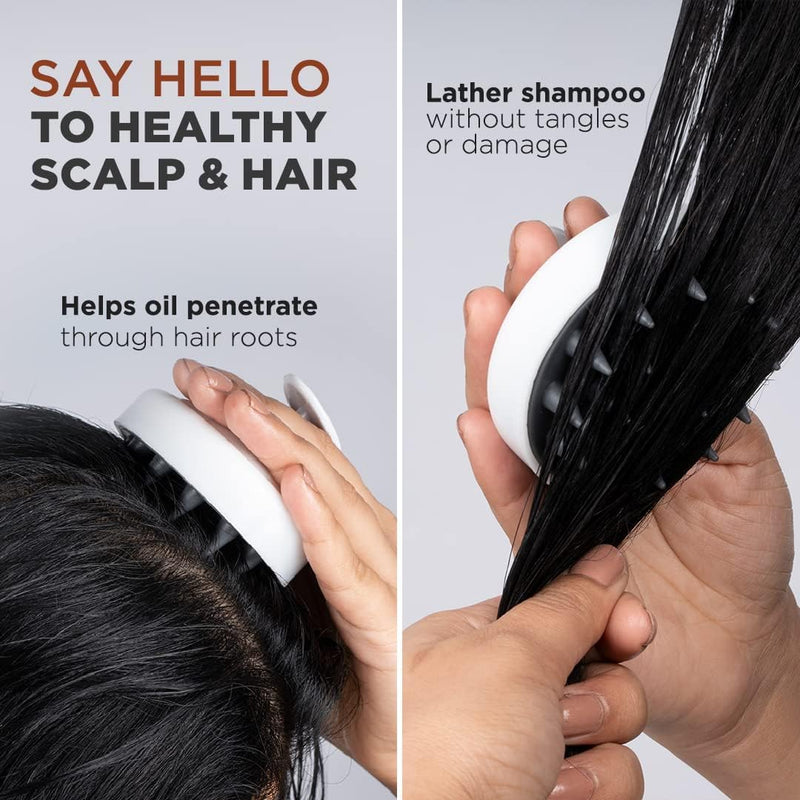 FURR Scalp Massager Brush | Hair Scalp Massager Hair Growth | Head Massager Scalp for Hair Growth | Hair Massager Scalp | Reduces Dandruff | Silicon Scalp Massager | Hair Scrubber | Shower Hair Brush - BeesActive Australia