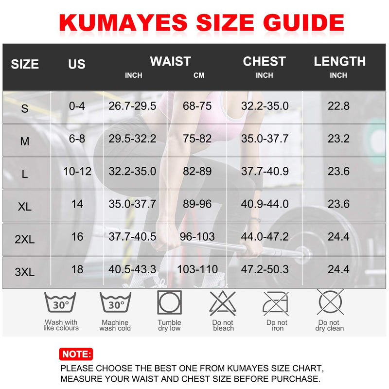 Kumayes Sauna Suit for Women Waist Trainer Weight Loss Workout Jacket Slimming Body Shaper Sweat Tank Tops Long Sleeve Shirt with Zipper Black Small - BeesActive Australia
