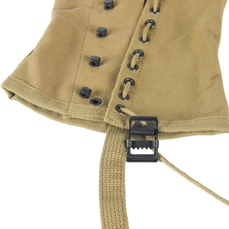 SMONT WW2 Gaiters Reproduction WWII US M1936 Leggings Army Khaki Canvas Gaiters Puttee Protection for Legs, 3R - BeesActive Australia