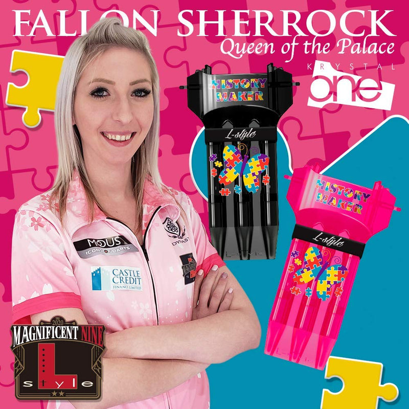 LSTYLE Dart Case: Krystal One Hard Plastic Dart Set Holder for Soft Tip and Steel Tip Darts Pink/Autism - BeesActive Australia