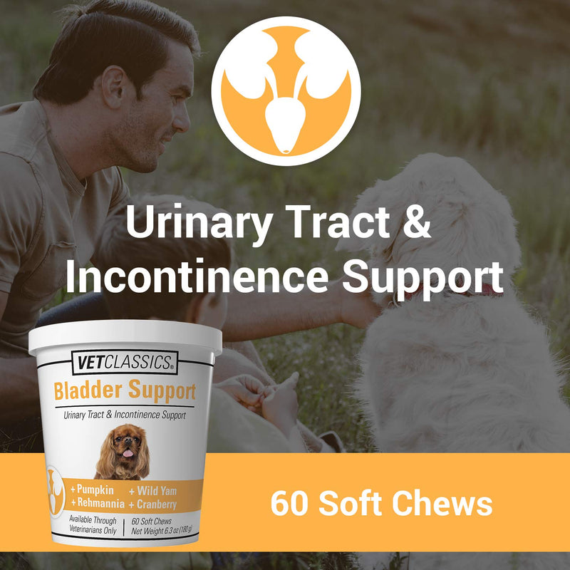 Vet Classics Bladder Support Urinary Tract & Incontinence Dog Supplement – Maintains Bladder Health for Dogs, Helps with Pet Incontinence – Soft Chews, Tablets – 60 Ct. 60 Soft Chews - BeesActive Australia