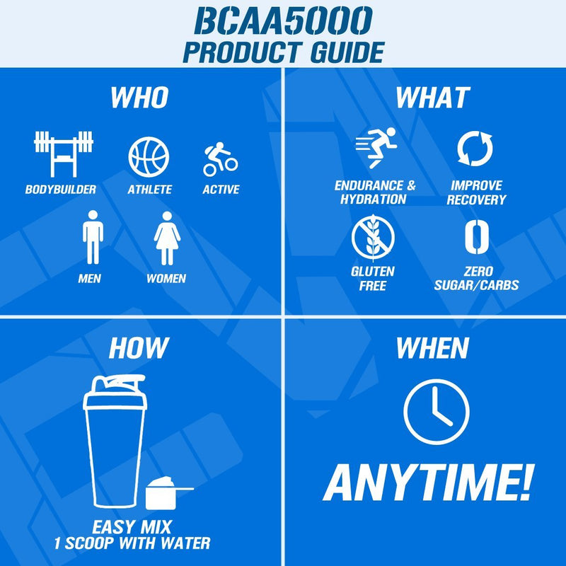 Evlution Nutrition BCAA5000 Powder 5 Grams of Branched Chain Amino Acids (BCAAs) Essential for Performance, Recovery, Endurance, Muscle Building, Keto Friendly, Zero Sugar, 30 Servings (Blue Raz) - BeesActive Australia