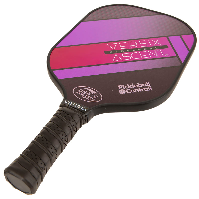 VERSIX Ascent 5C Pickleball Paddle, Graphite Face, 0.5 Inch Polypropylene Honeycomb Core, Balanced Control, Light Weight Purple - BeesActive Australia