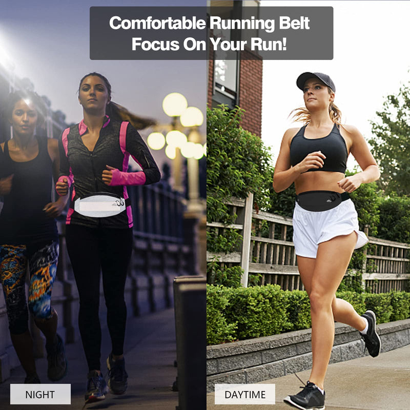 UPTARD Running Belt, Running Fanny Pack Women, Whole Bag Reflective, Running Belt for Men, Running Fanny Pack, Runners Belt, Phone Holder for Running, Running Belt for Women, Running Waist Belt(black) black - BeesActive Australia