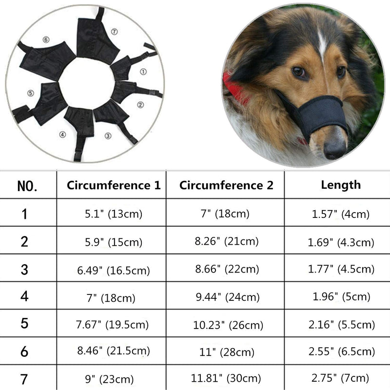 JYHY Nylon Dog Muzzle - Adjustable Quick Fit pet Muzzle Prevent from Biting Barking and Chewing for Small Medium Large Dogs Black - BeesActive Australia