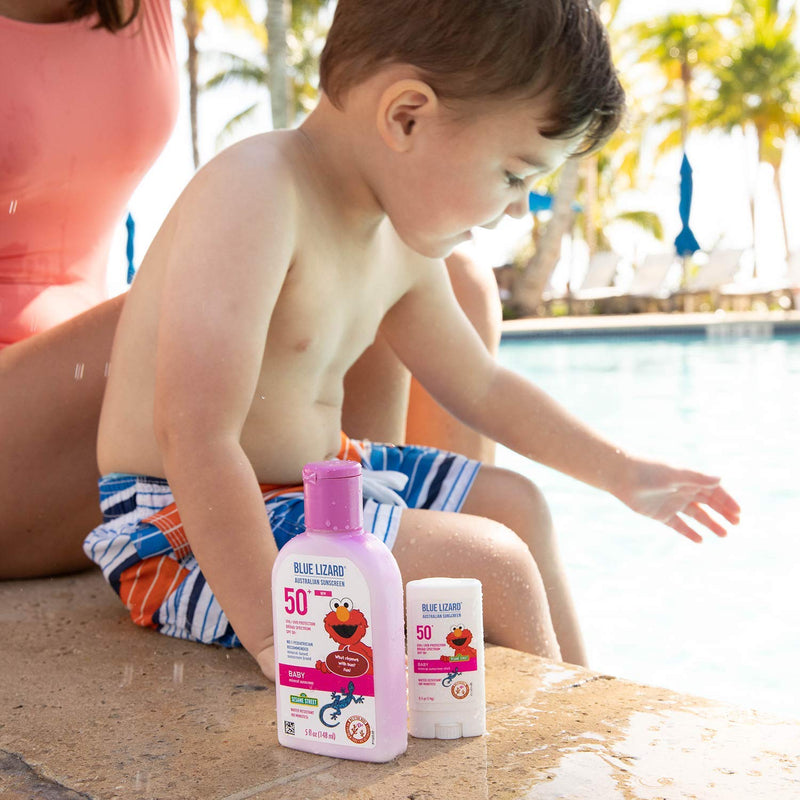 Blue Lizard Baby Mineral Sunscreen with Zinc Oxide, Water Resistant, UVA/UVB Protection with Smart Technology - Fragrance Free, Unscented, SPF 50-5 Fl Oz - Bottle SPF 50+ SPF 50 - 5 Fl Oz - Bottle - BeesActive Australia
