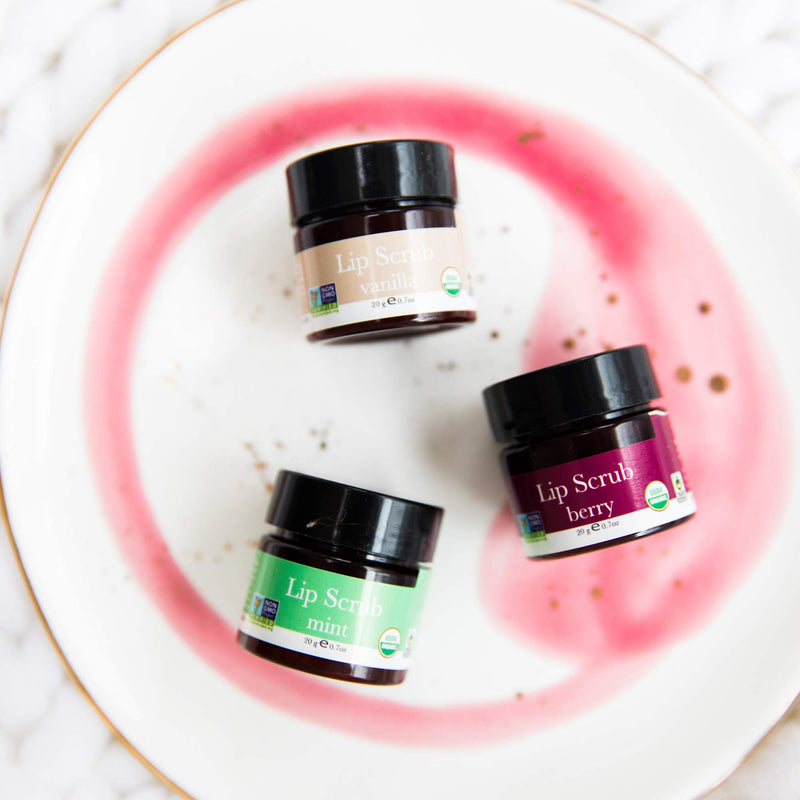 Organic Lip Scrub - Berry Sugar Scrub, Lip Scrubs Exfoliator & Moisturizer, Lip Care Exfoliating Scrub and Lip Moisturizer for Chapped Lips, Lip Repair for Soft Lips, Best Gift or Stocking Stuffer .7 Ounce - BeesActive Australia