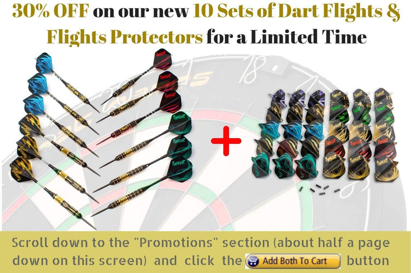 IgnatGames Steel Tip Darts Set - Professional Darts with Stylish Case and Darts Guide, Darts Steel Tip Set with Aluminum Shafts + Rubber O'Rings + Extra Flights + Darts Sharpener and Wrench Azure - Gothic Crystal - BeesActive Australia