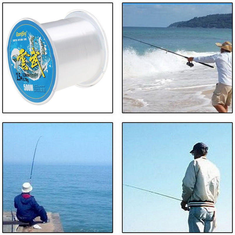 1640 FT Clear Fishing Line, Monofilament Fishing Wire Invisible Nylon Fish String for Balloon Craft Hanging DIY (547Yards/500M) - BeesActive Australia