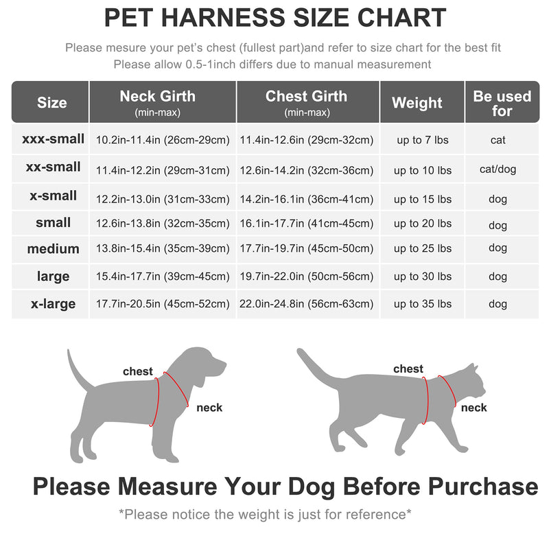 PetiFine Step in Dog Harness and Leash Set, Cat Harness and Leash Escape Proof, All Weather Mesh Reflective, Step-in Air Vest Harness for Cat Puppy Extra Small/Small/Medium Dogs… XXS | Neck: 11.4''-12.2'' Chest:12.6''-14.2'' | Red - BeesActive Australia