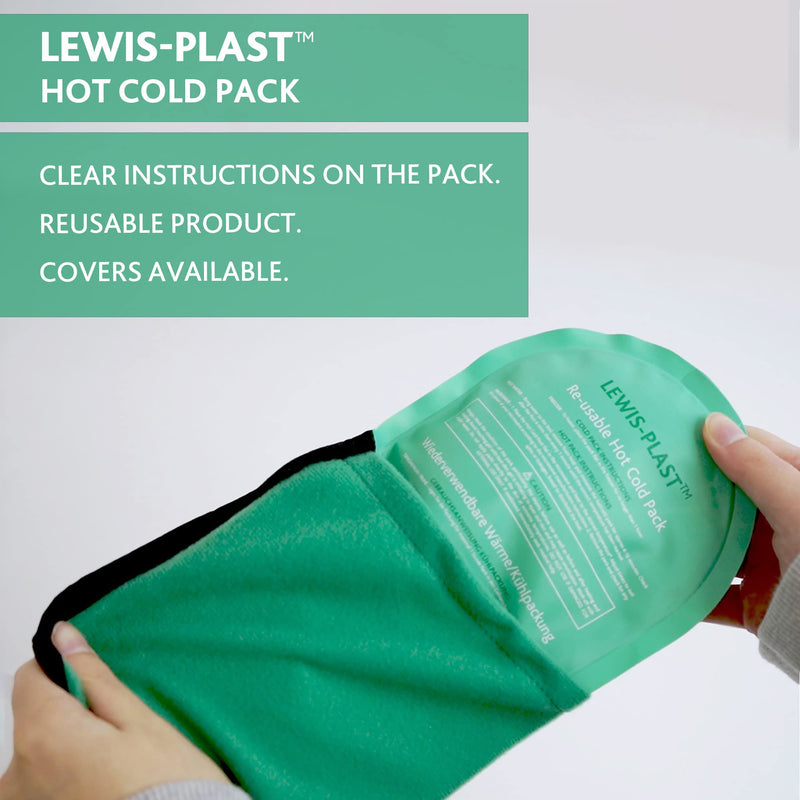 Lewis-Plast Premium Hot & Cold Reusable Gel Pack Compress Wrap with Sleeve - Ice Heat Packs for Knee, Back, Shoulder, Ankle and Neck Injury- Cramps, Migraine, Toothache, Bruises, Lumbar, Sciatica Pain - BeesActive Australia
