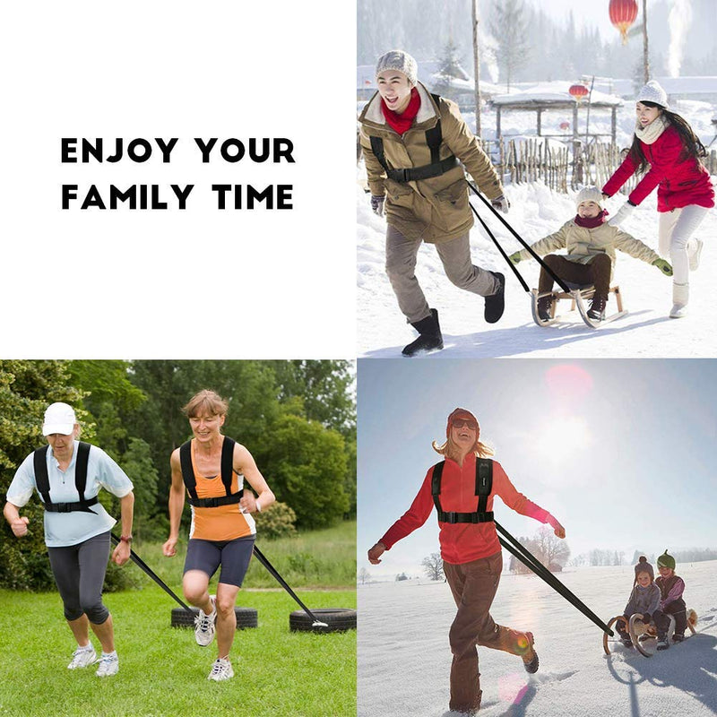 OYINDIZ Sled Harness, Weight Speed Sled Workout Tire Pulling Harness Resistance and Assistance Trainer Physical Training Resistance Rope Football Training Equipment Harness for Men and Women - BeesActive Australia