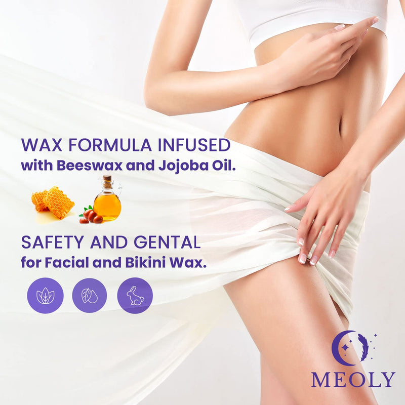 Body Wax Strips 64 Counts, Waxing Strips, Wax Strips for Hair Removal for Women and Men, Wax Strips for Legs, Bikini Area, Armpit, Body and Face, Bikini Wax Strips, Waxing Strips for Brazilian Wax with 40 Body Strips and 24 Facial Strips plus 4 Calming... - BeesActive Australia