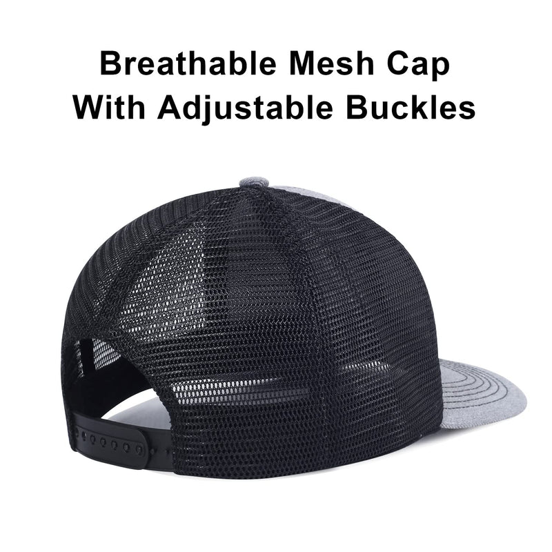Crazy Era Unisex Trucker Hats Blank Mesh Snapback Hats Sport Plain Baseball Caps Adjustable Fitted Hat #1 Grey Blue+grey Black - BeesActive Australia