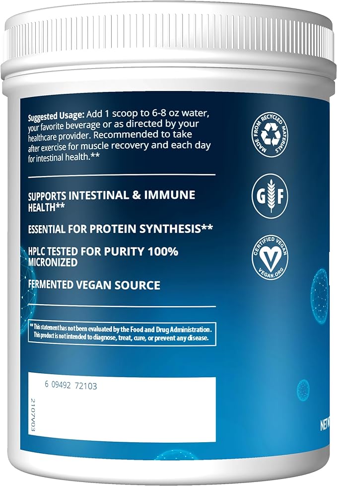 MRM L - Glutamine 1000g 2.2 lbs (1000 G) Directly shipped from overseas - BeesActive Australia