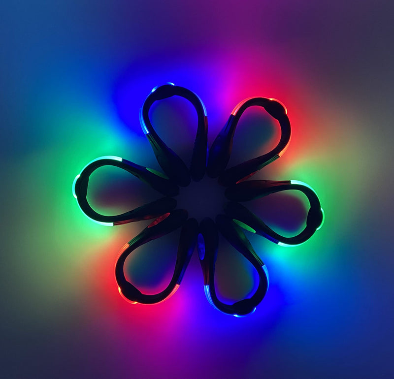 Shoe Clip Light Safety Clip Outdoor Sports Night Running Equipment USB Charging Color Changing RGB Strobe and Steady Flash Mode Green One Pair - BeesActive Australia
