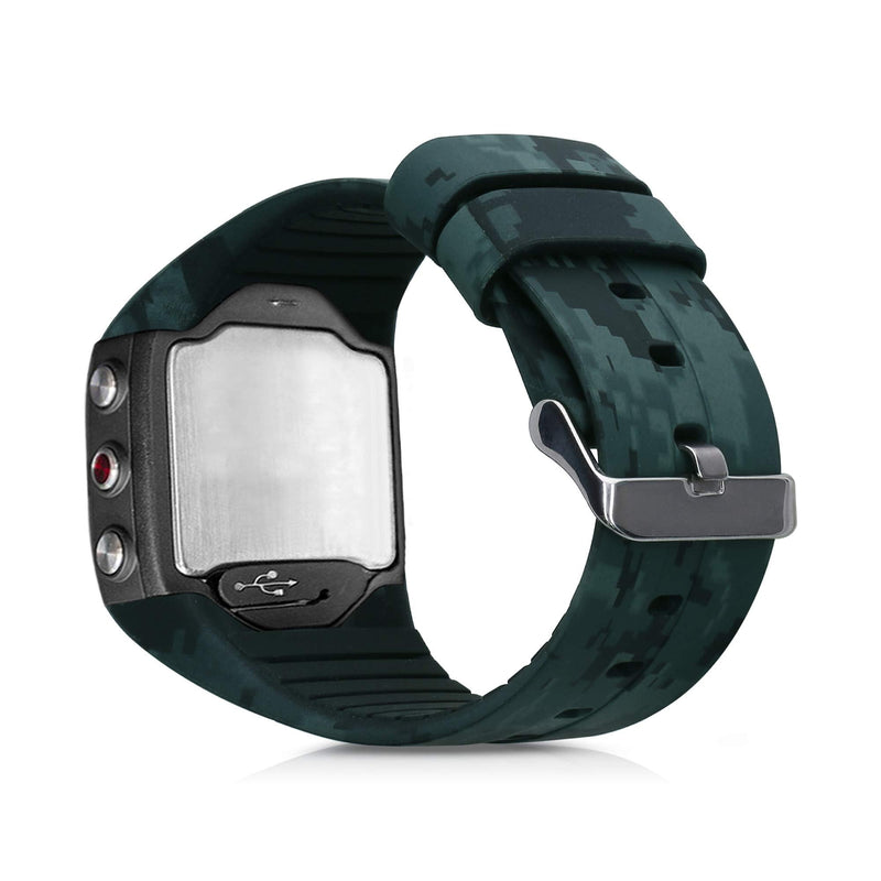 kwmobile TPU Silicone Strap Compatible with Polar M400 / M430 - Tracker Band - 8-Bit Camo Light Green/Green/Dark Green 8-Bit Camo 79-07-80 - BeesActive Australia