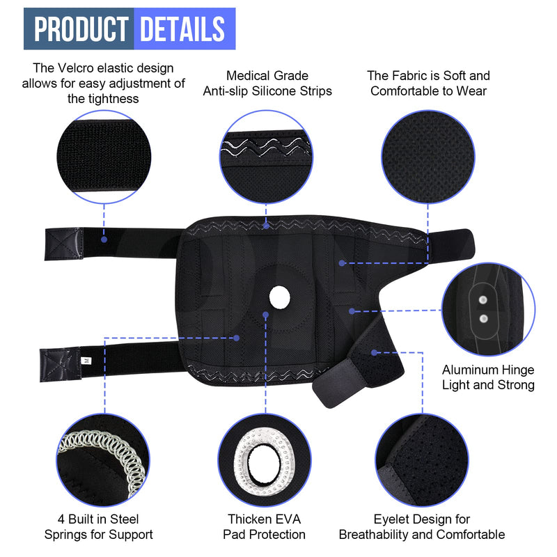 Hinged Knee Brace with Side Stabilizers,Knee Braces Relief for Knee Pain Arthritis for Men Women,Provide the Stable Support Protection for Meniscus ACL MCL Tear Recovery(X-Large,Plus Size) X-Large - BeesActive Australia