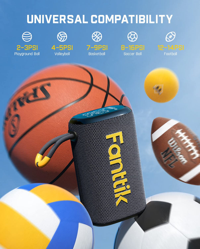 Fanttik X8 Nano Electric Ball Pump, Ultra-Fast Inflation for Sports Ball, Portable Air Pump with Precise Digital Pressure and LCD Display for Basketball, Soccer Ball, Volleyball, Football - BeesActive Australia