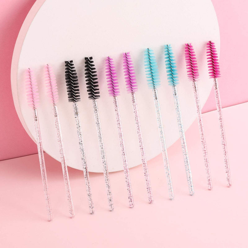 Tbestmax 500 Disposable Mascara Wands Eyelash Brush Spoolies for Eyebrow Eye Lash Extension Colorful 5 Color - BeesActive Australia