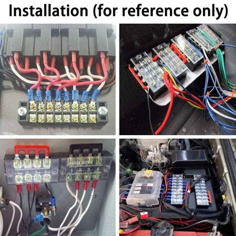 [AUSTRALIA] - Shangyuan Boat Wire Terminal Block Buss Bar for Electrical Equipment, 25A Terminal Strip Blocks Busbar for Wiring Up Fuse Panel Battery Switches Inverters Boat Lights Marine Interior Navigation Light 