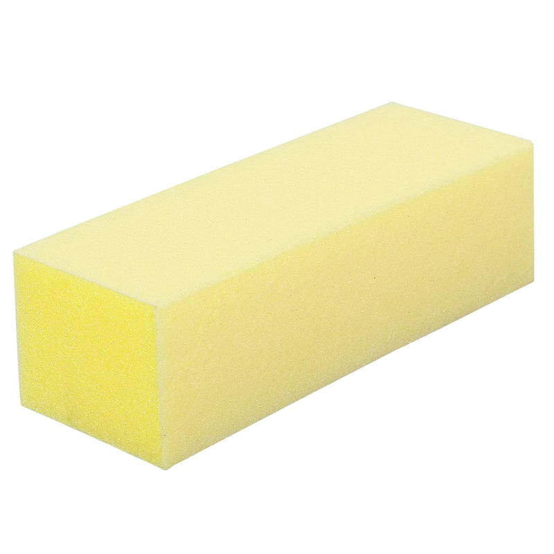 ForPro Yellow Pedicure Block, 220/220 Grit, Three-Sided Pedicure Nail Buffer, 3.5” L x 1” W x 1.25” H, 15-Count - BeesActive Australia