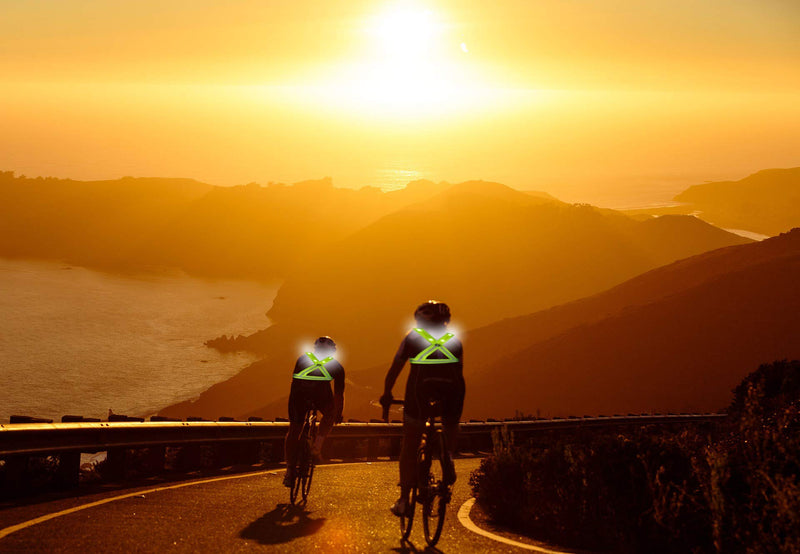 Atlecko 360° Rechargeable LED Running, Cycling, Hiking Reflective Vest & Belt for Men, Women & Kids - Safe & Comfortable - Bright Lights for High Visibility, Excellent Battery Life, Perfect for Night - BeesActive Australia