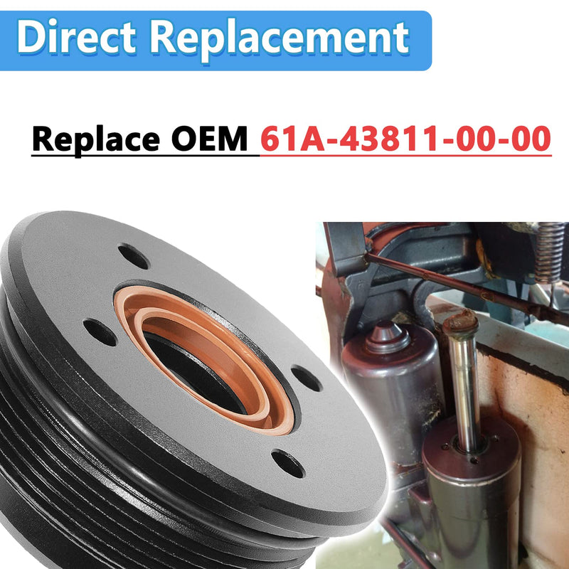 Johntruck Trim Tilt Cylinder Cap with Seals Fits for Yamaha 200-300 HP V6 3.3L 1996-2018 Replacement for End Cap Tilt Cylinder OEM 61A-43811-00-00 - BeesActive Australia