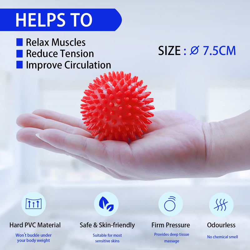 Foot Massage Roller Stick Wrists and Hard Spiky Ball Set for Plantar Fasciitis Recovery, Wrists and Forearms Exercise, Arm Pain, Trigger Point - Designed to Relieve Stress and Tight Muscles Relax - BeesActive Australia