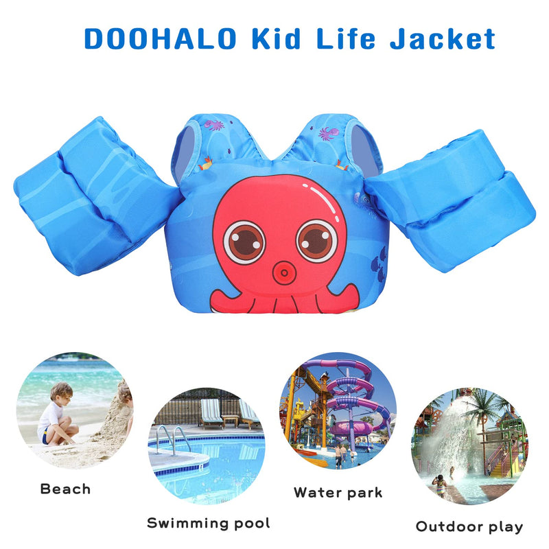 DOOHALO Kids Swim Floats for 28-70 Pounds Kid Arm Shoulder Float Vest Fit for 2 - 8 Years Older Boys Girls Toddler Baby Children Whale - BeesActive Australia