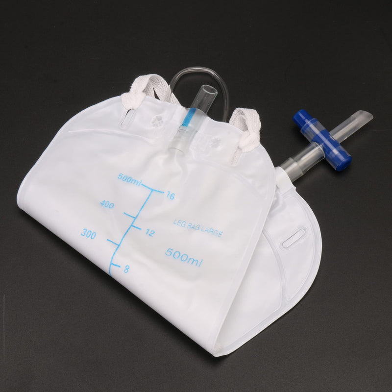 5X Urinary Incontinence Complete Kit External Catheters Leg Night Drainage Bag with Kink Free Connection(500ml) - BeesActive Australia