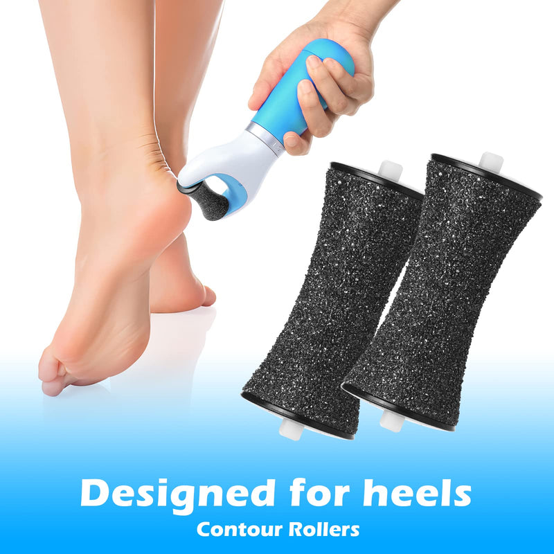 【10 Pack】Electric Foot File Refills Roller for Velvet Smooth, 2 Shapes & 3 Types of Roughness Replacement Rollers, Pedicure Hard Skin Remover - BeesActive Australia