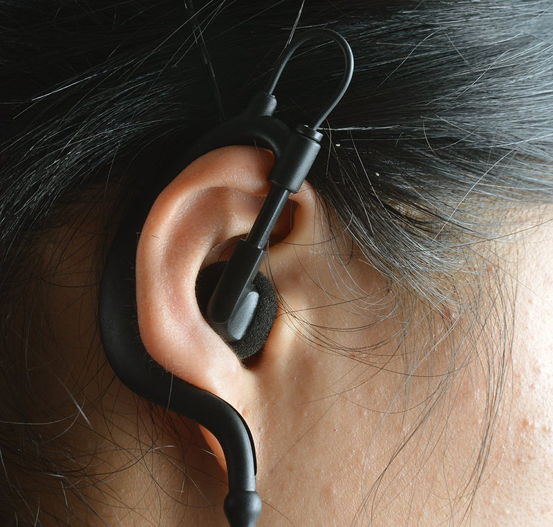 [AUSTRALIA] - G Shape Soft Ear Hook Earpiece Headset 3.5mm Plug Ear Hook Listen Only Ham Radio Earpiece/Headset HYS TC-617 Receiver/Listen Only Earpiece for 2-Way Motorola Icom Radio Transceivers 