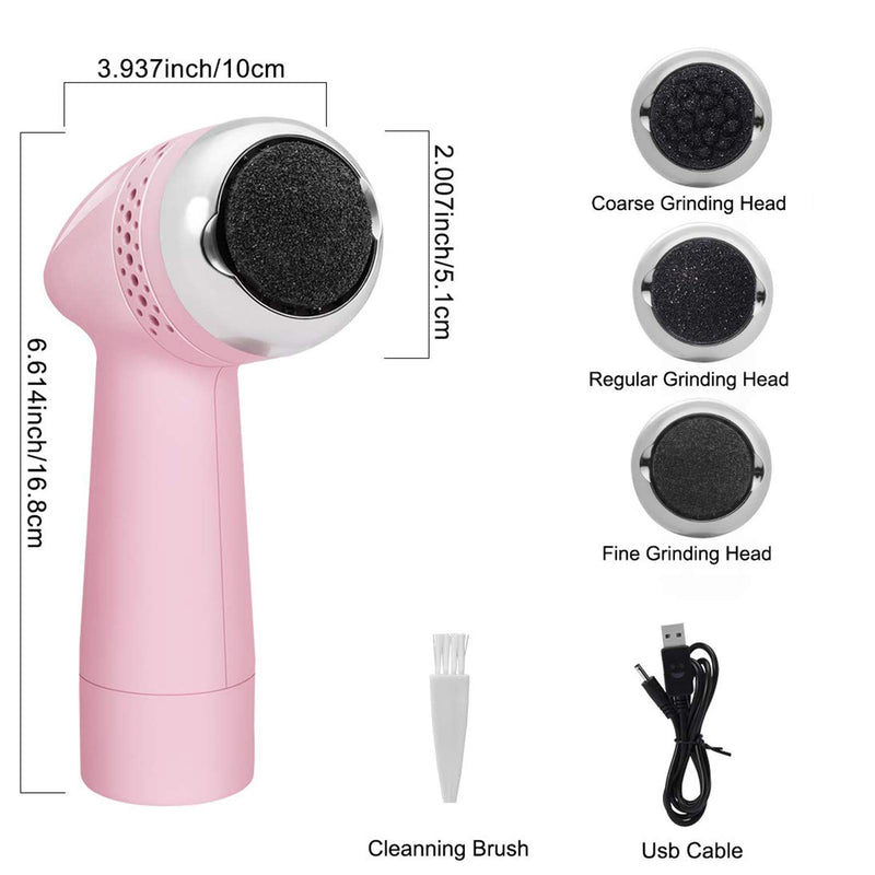 Electric Pedicure Foot File Callus Remover- Portable Vacuum Adsorption Foot Grinder Best Pedicure Tools Double Head Professional Feet Care Sander for Cracked Heels and Hard Skin White - BeesActive Australia